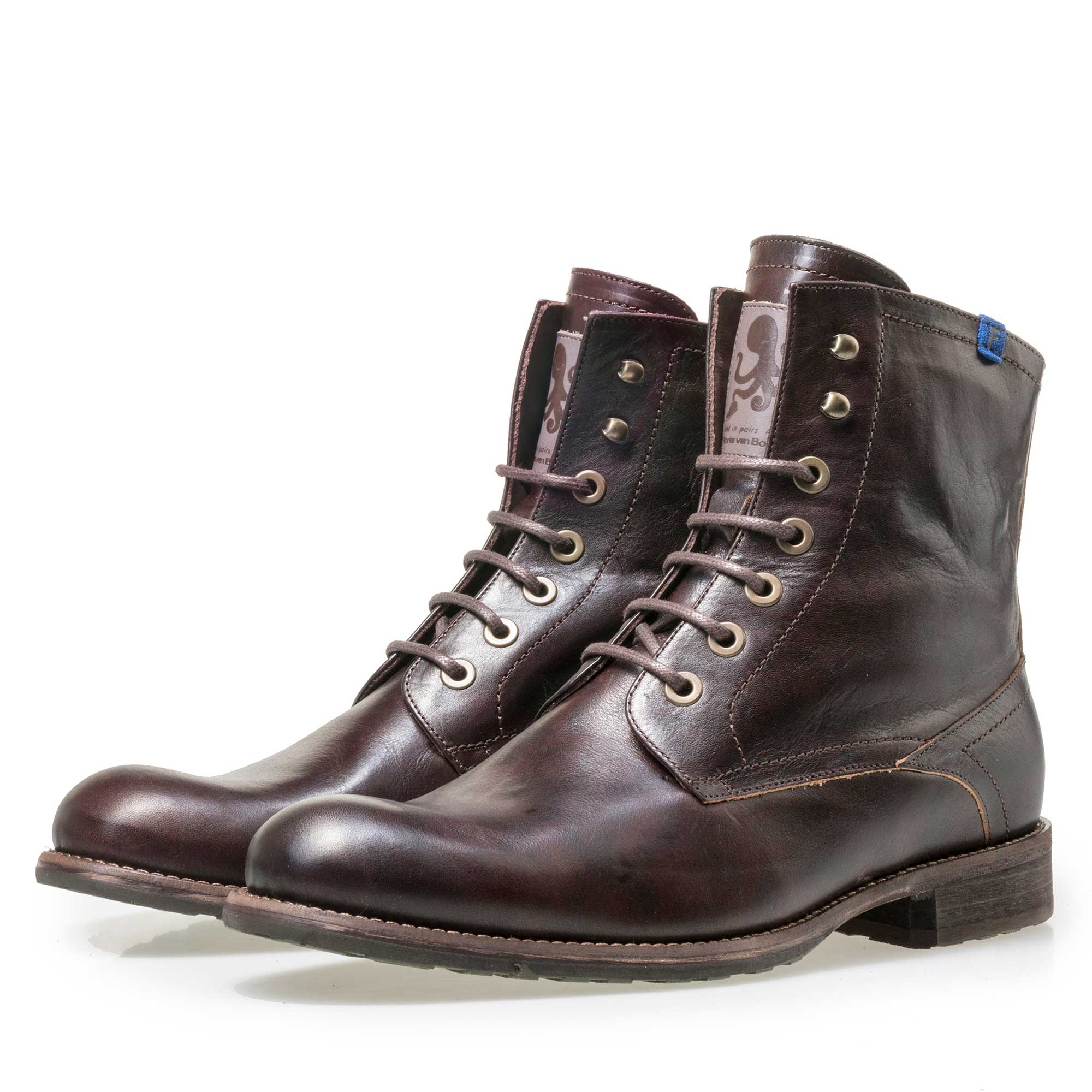 10751/08 - Floris van Bommel leren heren veterboot bruin 10751/08 - Floris van Bommel leren heren veterboot bruin