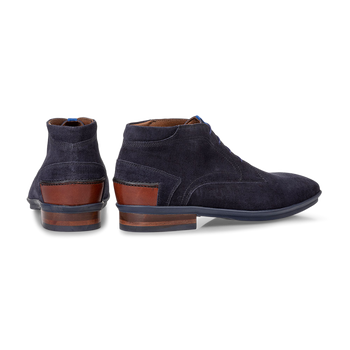 Lace boot suede blue