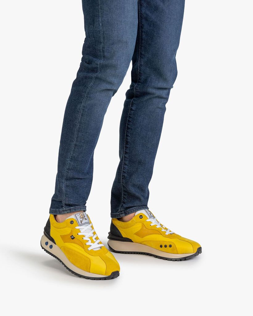 Sneaker textiel geel