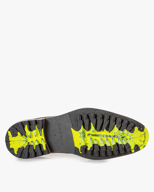 Chelsea boot reptielenprint donkergrijs