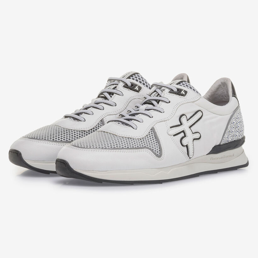 White suede leather sneaker