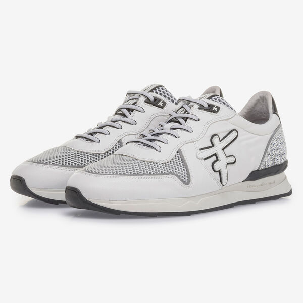 White suede leather sneaker