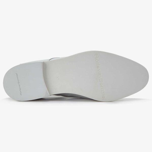 Floris van Bommel silver mirror leather women's lace-up shoe