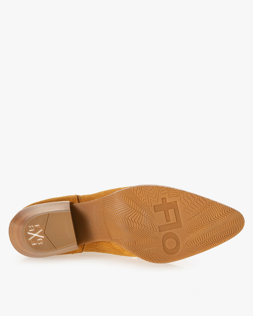 Boot geprint su&egrave;de cognac