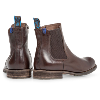 Lambskin lined brown Chelsea boot