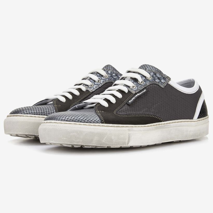 Floris van Bommel grijze leren heren sneaker