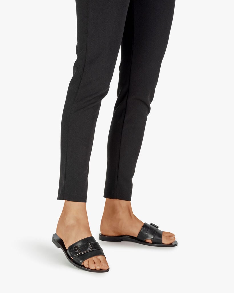 Slipper kalfsleer zwart