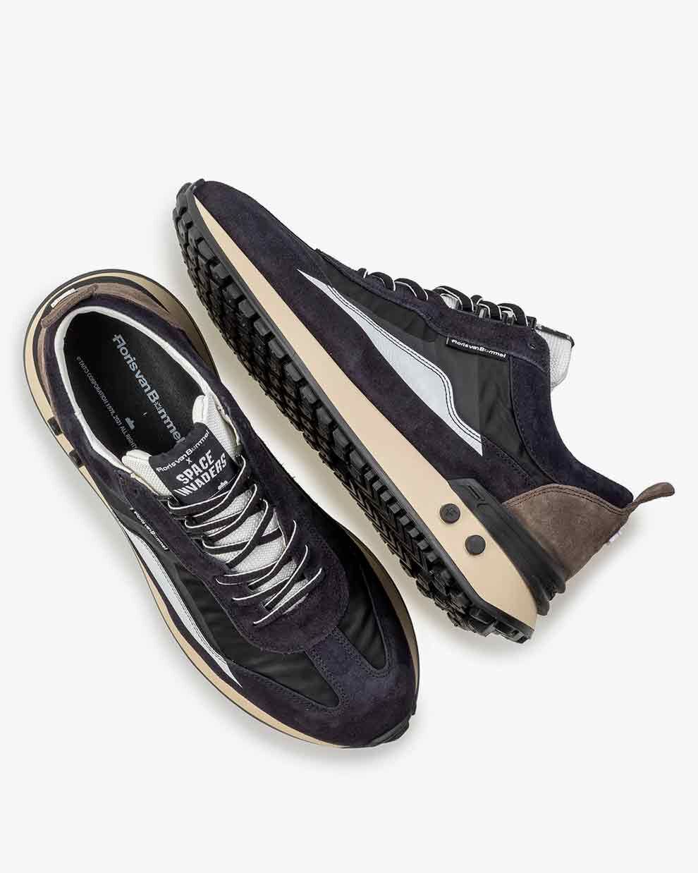 Floris Van Bommel Dames Sneakers Zwart lak broq sneaker | Van den Assem