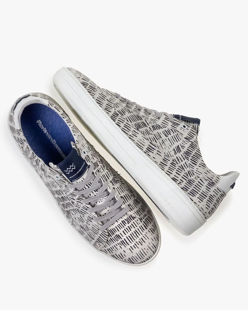 Sneaker nubuck leather black/white