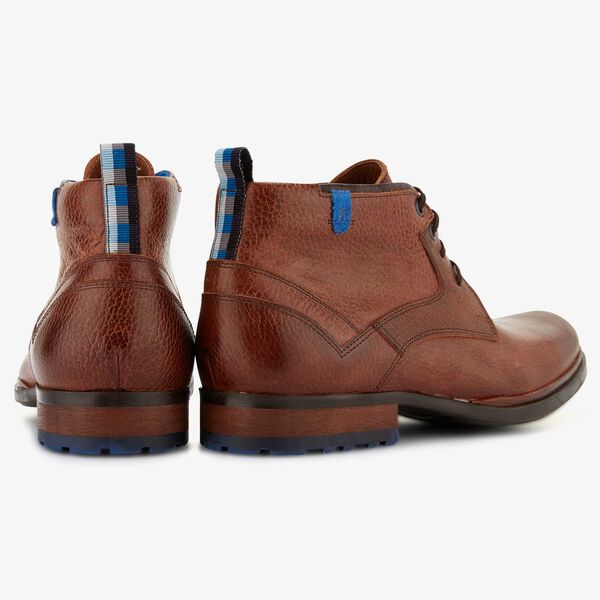 Floris van Bommel cognac leren heren veterboot