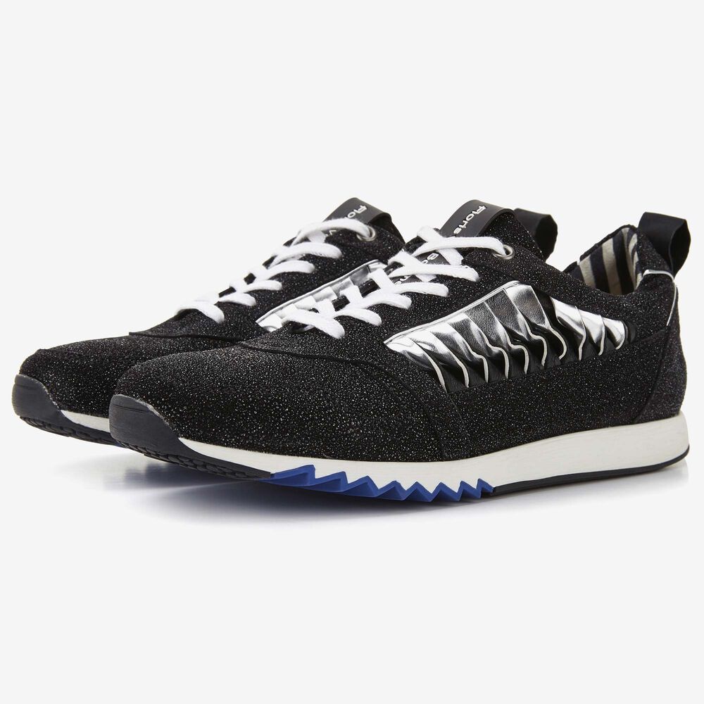 Floris van Bommel black sparkle women's sneaker