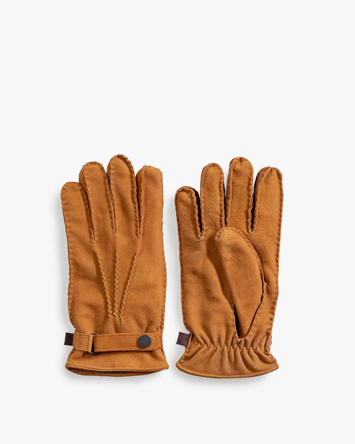 Handschoenen suède cognac
