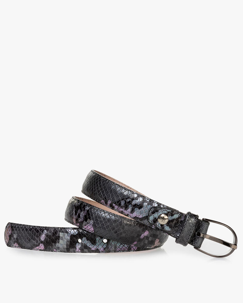 Riem reptielenprint grijs