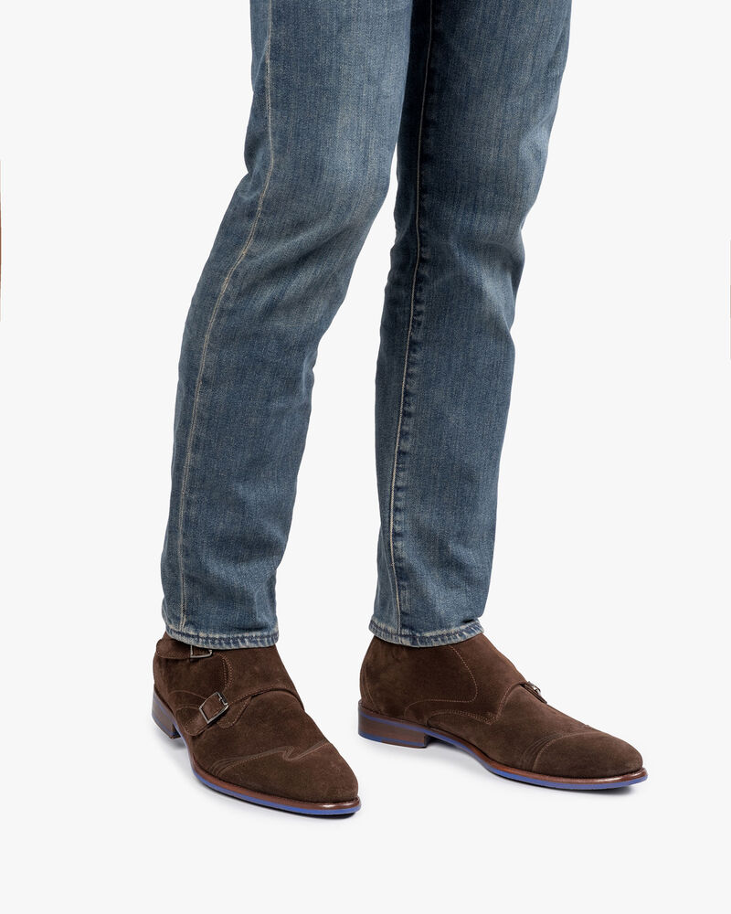 Gespschoen bruin su&egrave;de