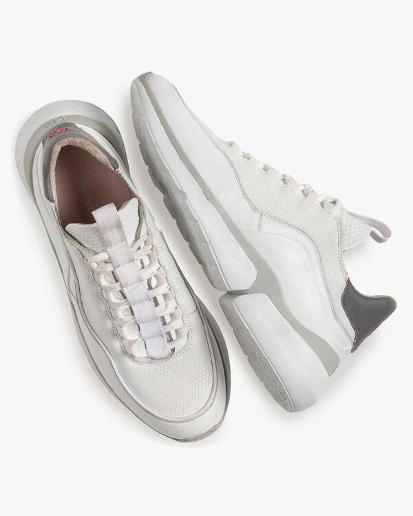 White calf leather sneaker