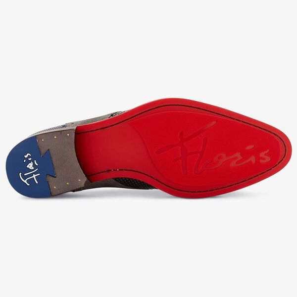 Floris van Bommel leren heren veterboot grijs