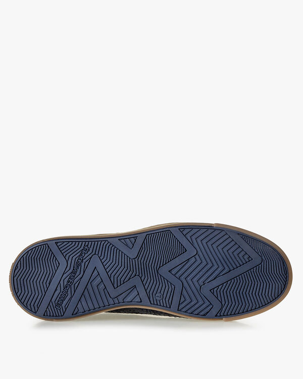 Sneaker reptile print blue