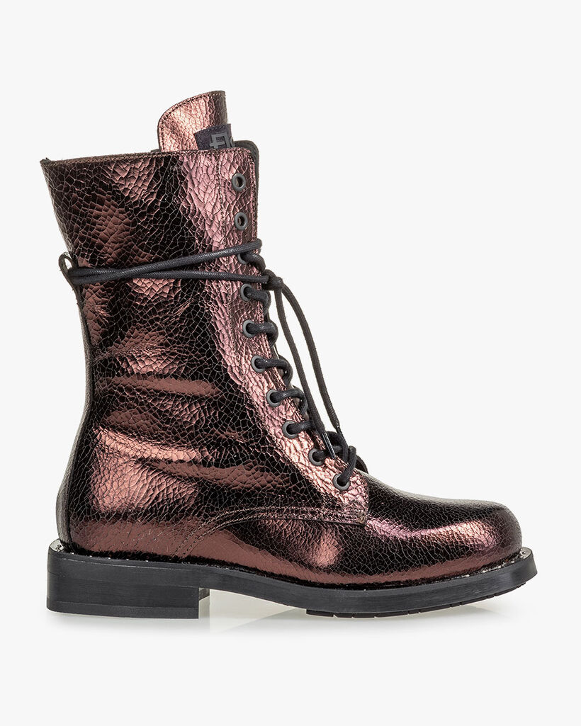 Veterboot leer donkerbruin