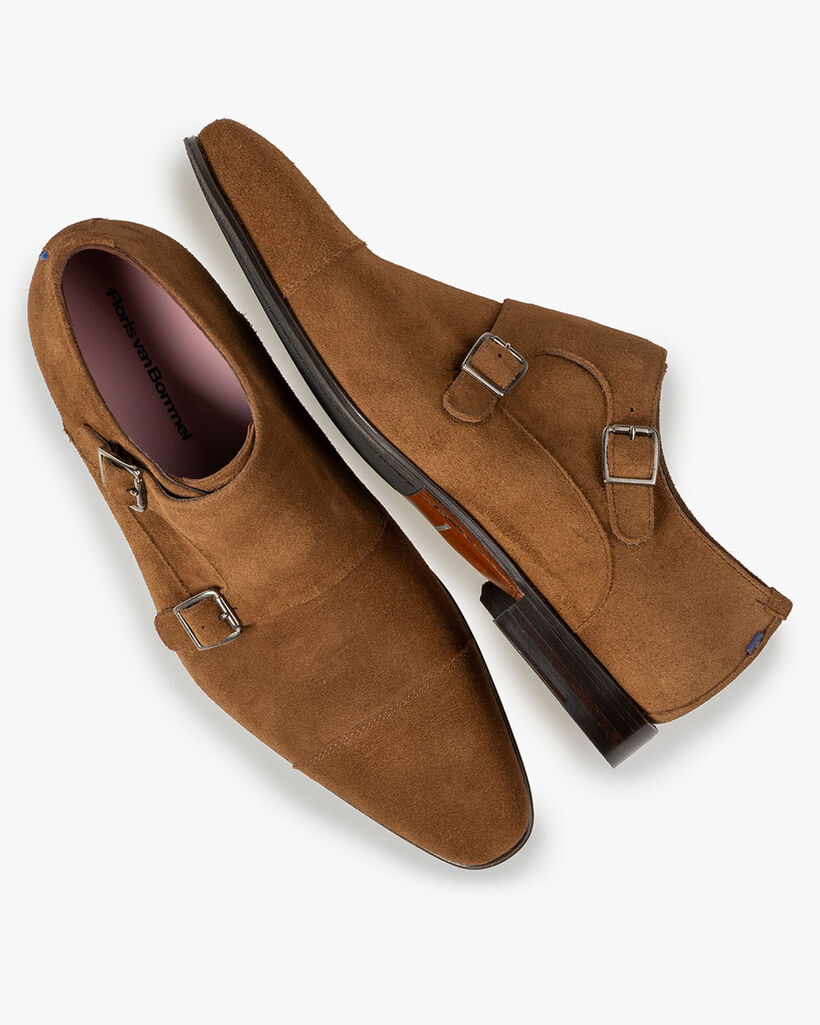 Monk strap suede brown