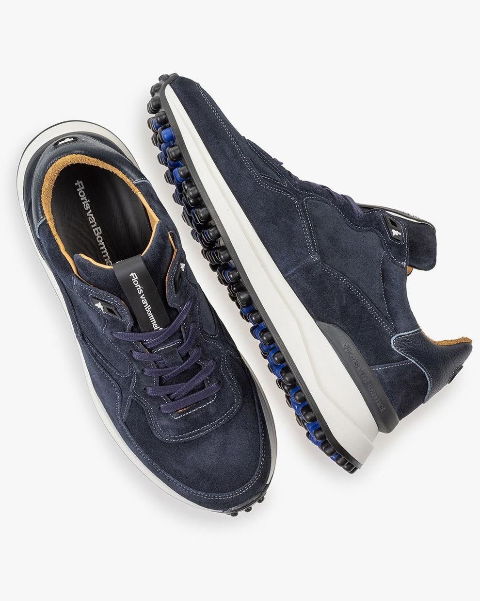 Blauwe suède sneaker SFM-10070-41-01 | Floris van Bommel®