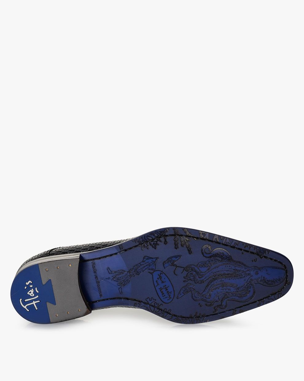 Veterschoen metallicprint donkergrijs SFM-30224-31-02 | Floris van Bommel®