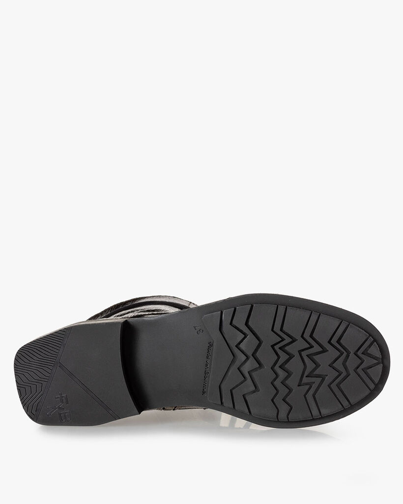 Veterboot leer donkerbruin