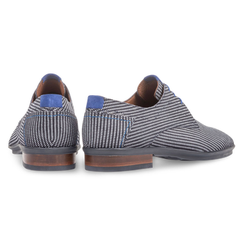 Blauwe su&egrave;de veterschoen