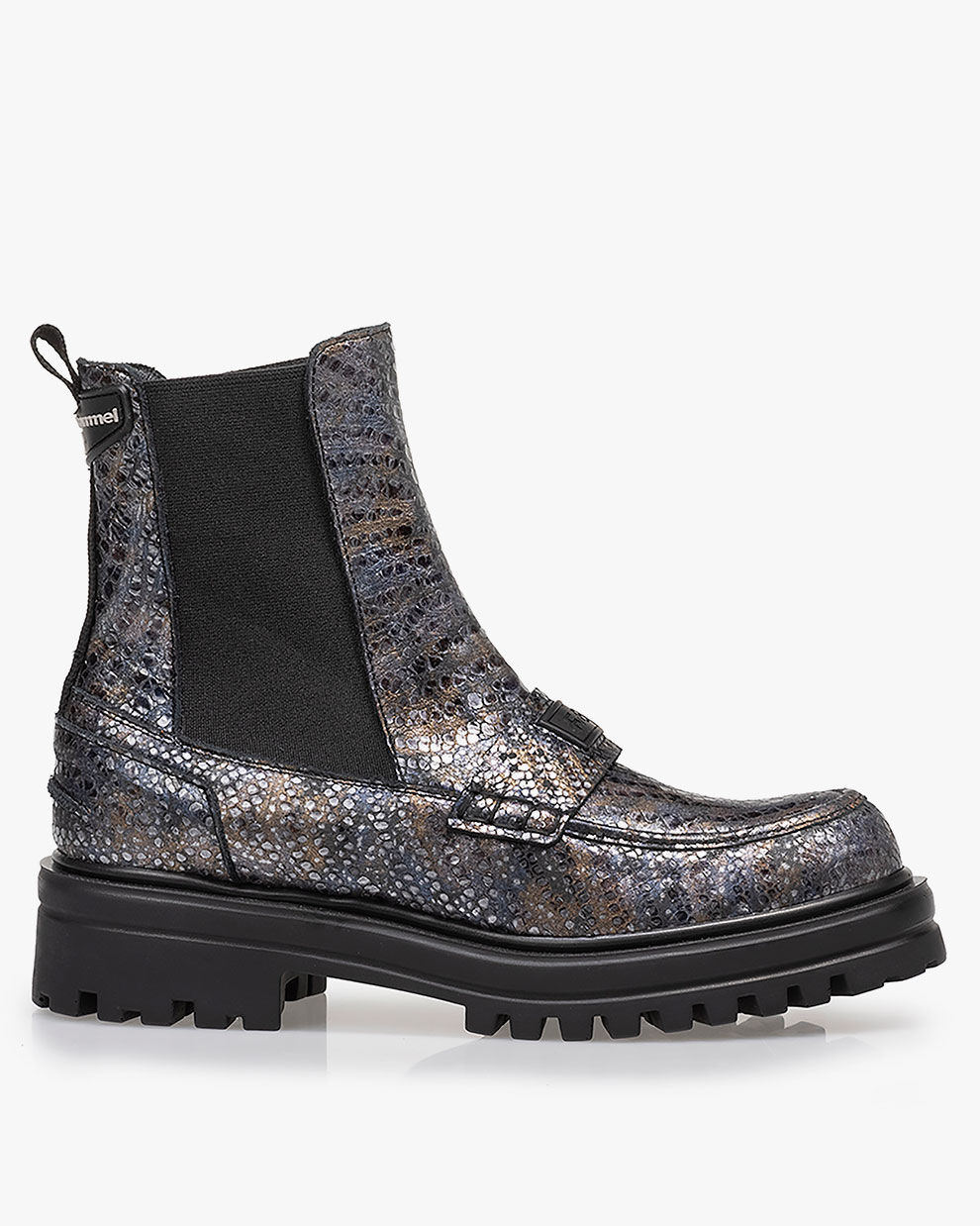 Z_code_z exclusive nora vegan chunky chelsea boots in black croc sales