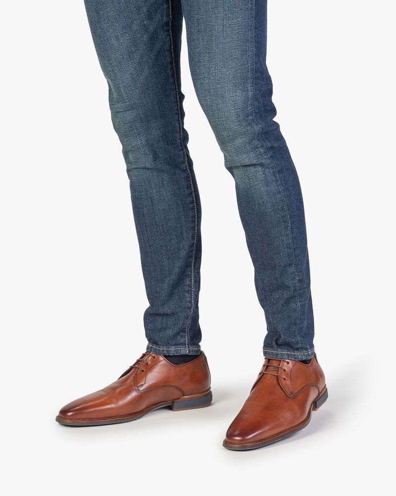 Lace shoe cognac calf leather