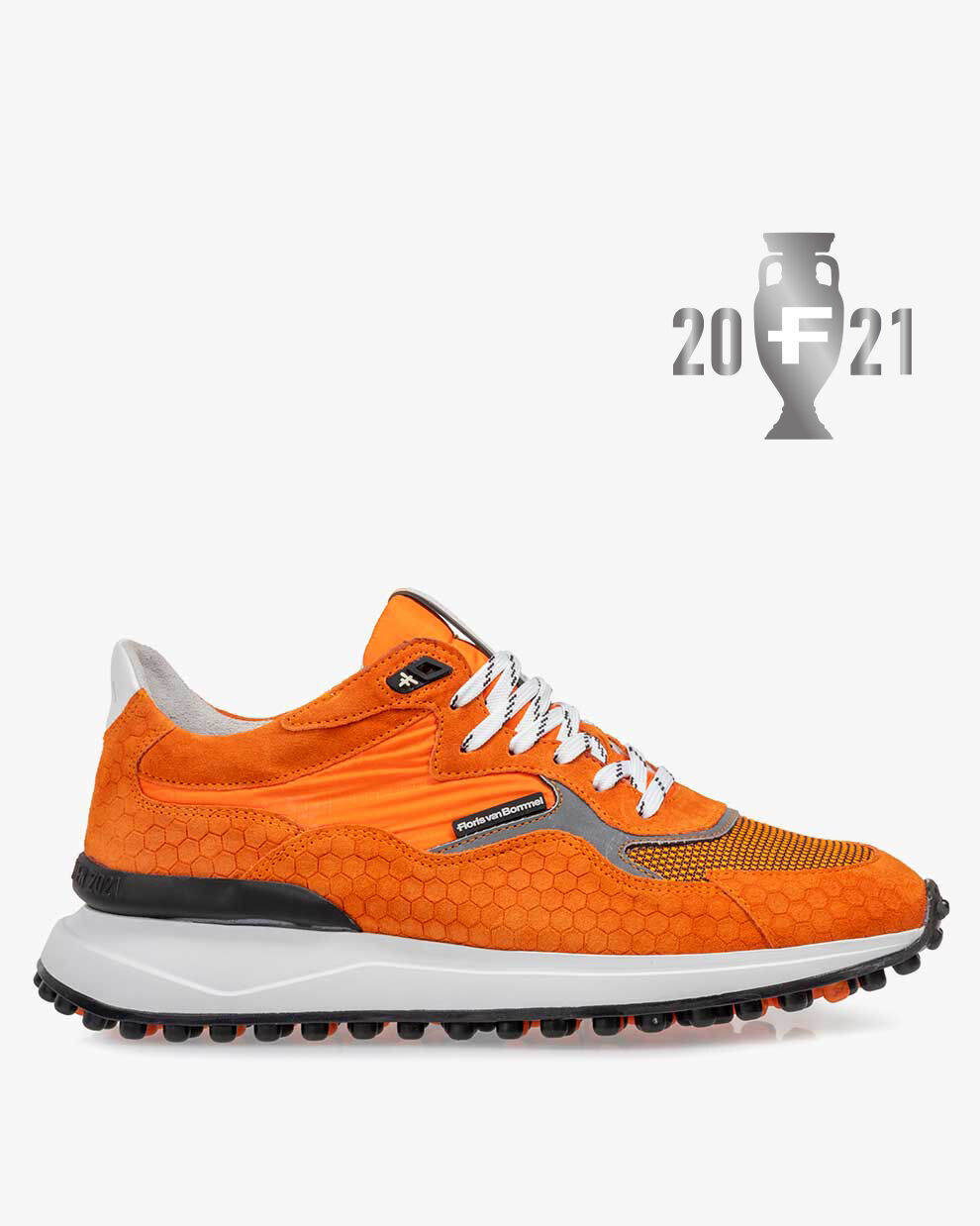 Noppi EK sneaker suède oranje | Floris van Bommel Official®