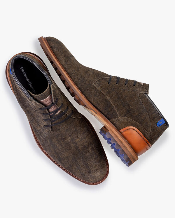 Veterboot su&egrave;de donkergroen