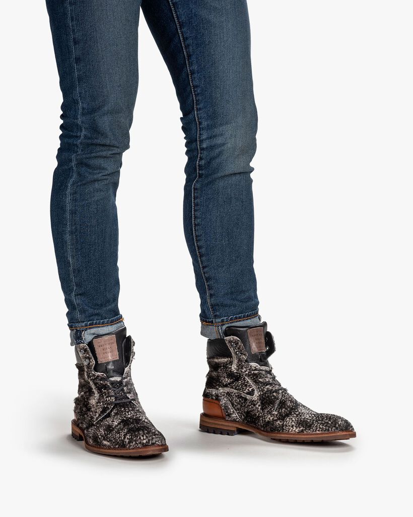 Veterboot pony off-white