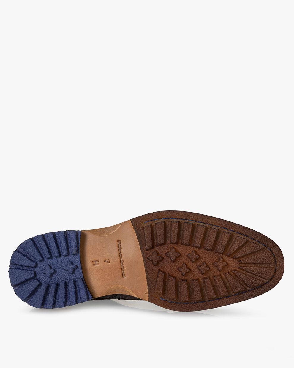 Gespschoen suède donkerbruin SFM-30249-21-03 | Floris van Bommel®