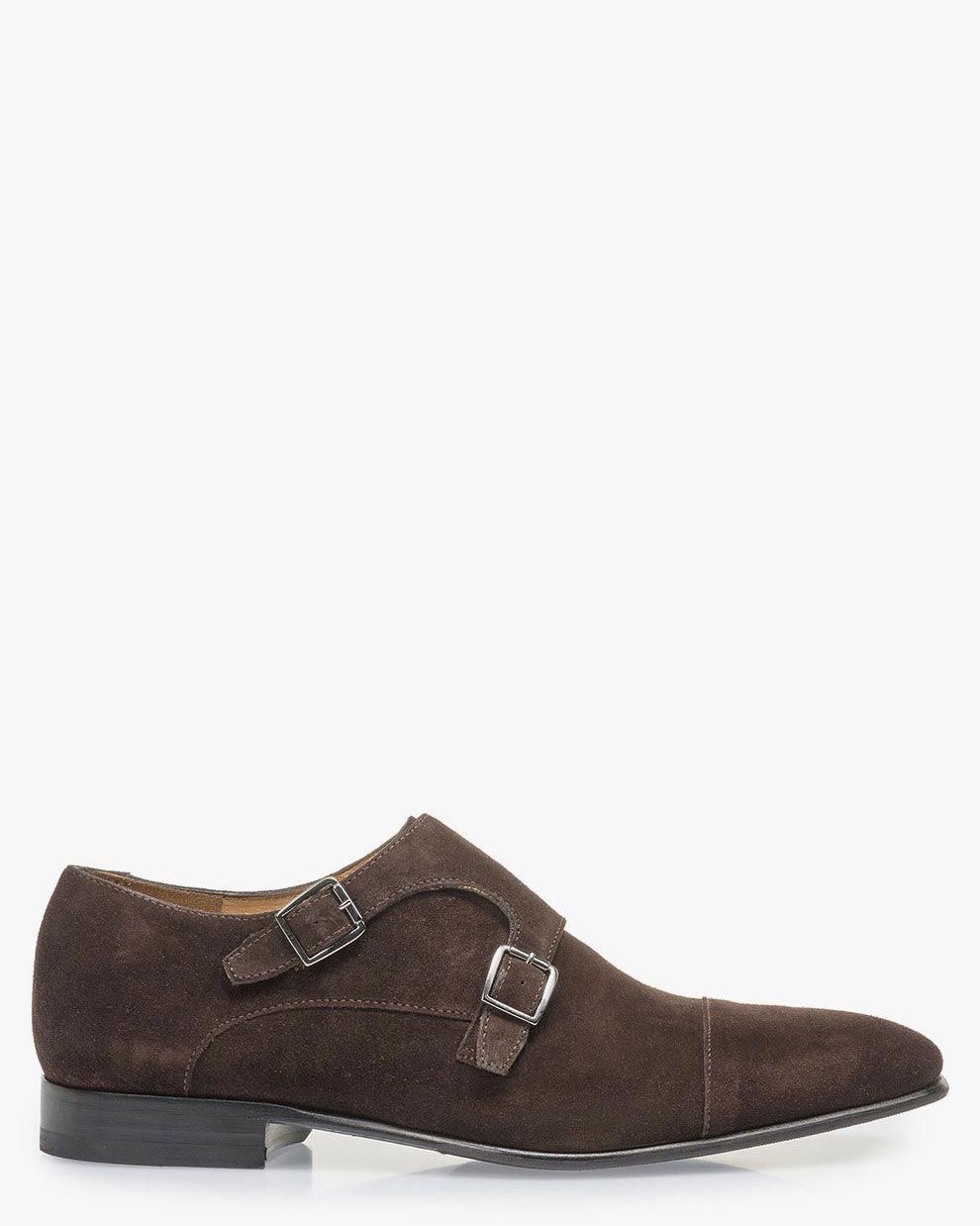 Taupe suède gespschoenen - Heren | MANFIELD