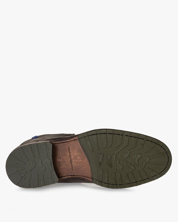 Lined lace boot suede brown