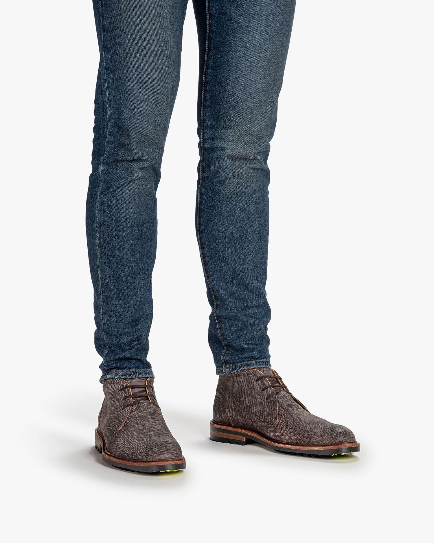 Veterboot reptielenprint donkergrijs SFM-50085-31-01 | Floris van Bommel®