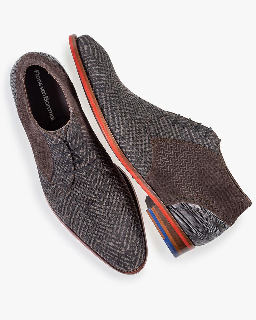 Veterboot grijs met print