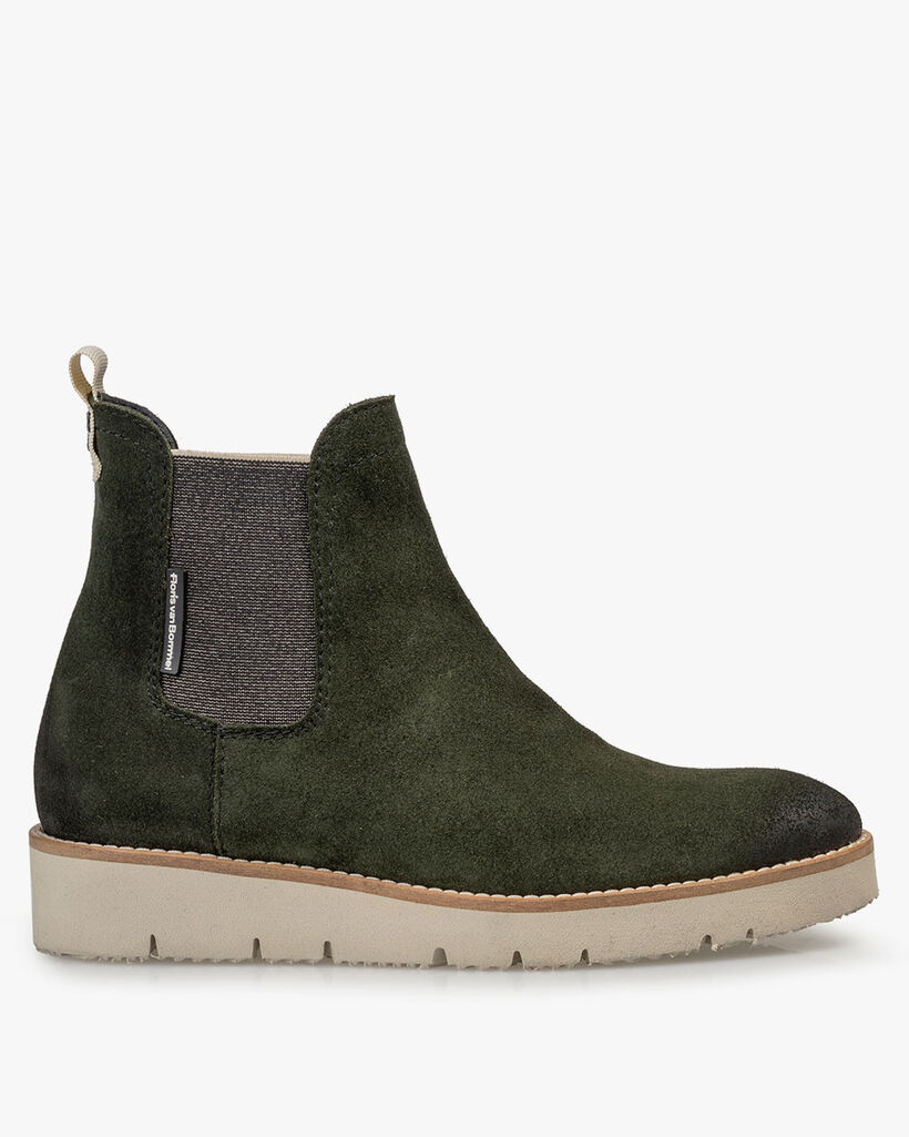 Chelsea boot su&egrave;de groen