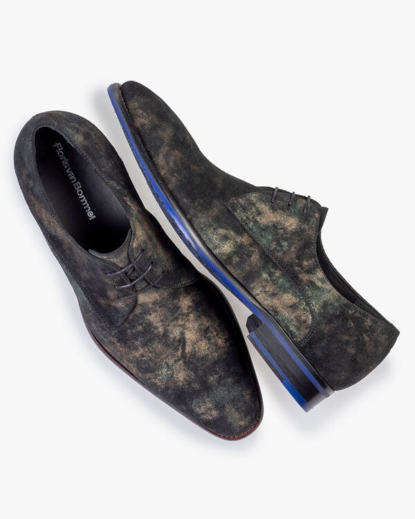 Veterschoen su&egrave;de donkergroen