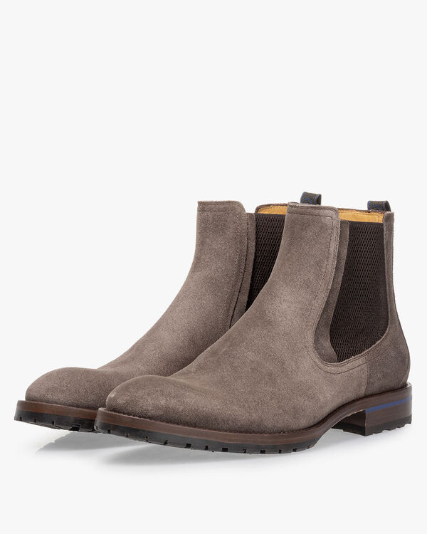Chelsea boot su&egrave;de taupe