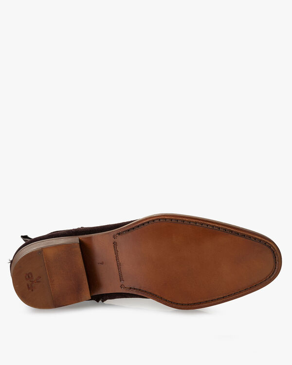 Boot su&egrave;de donkerbruin