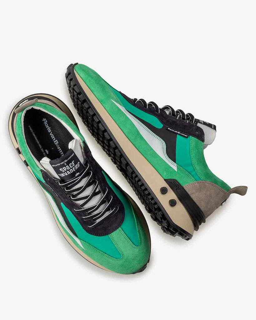 Sneaker Space Invaders groen