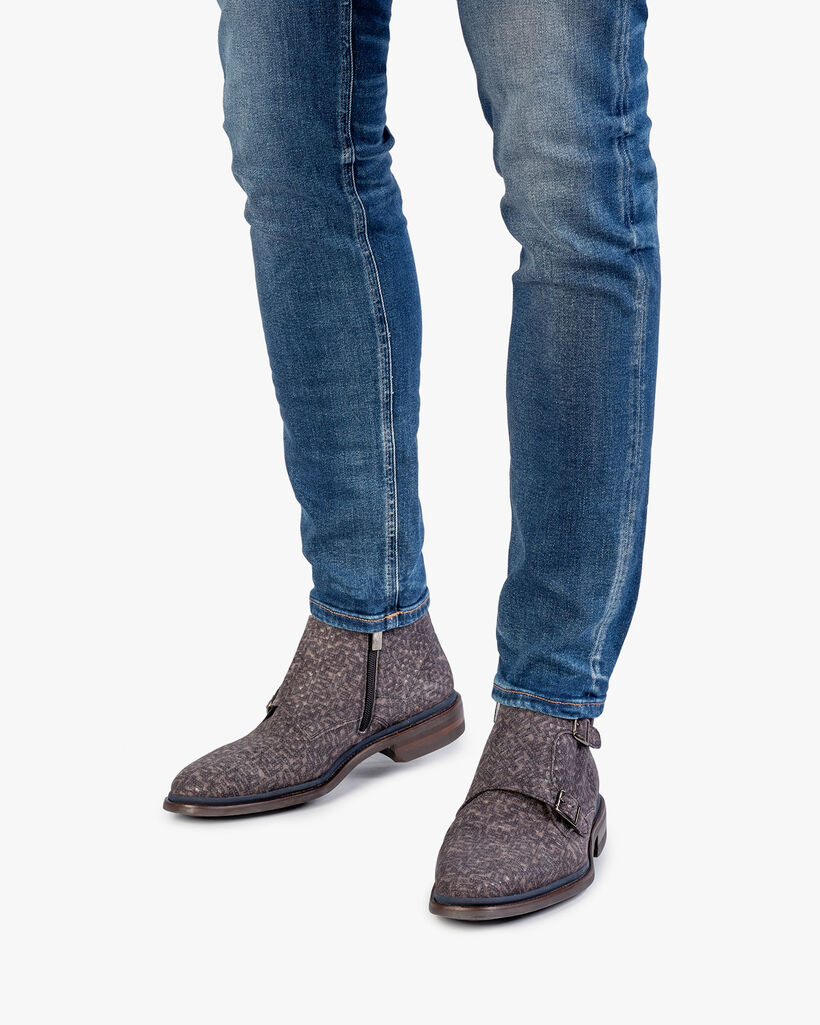 Boot met gespsluiting grijs