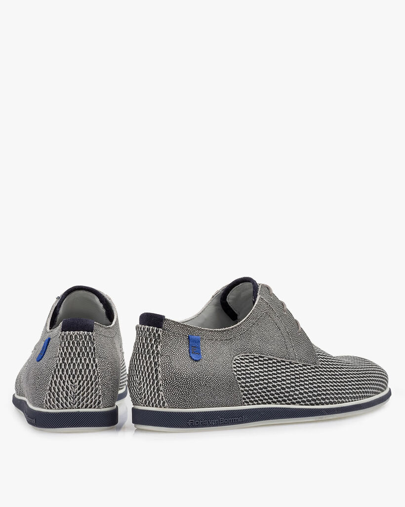 Veterschoen grijs su&egrave;de