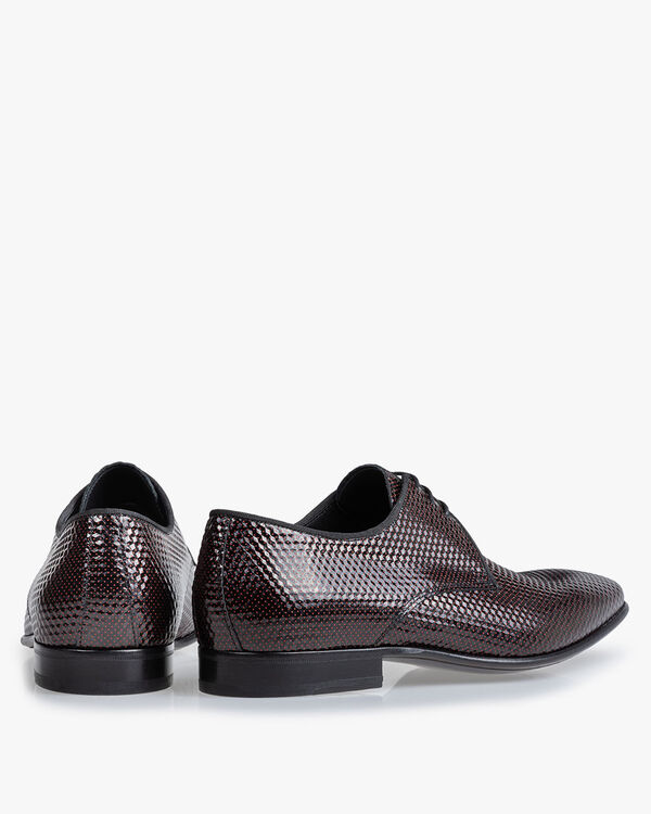 Lace shoe printed leather red