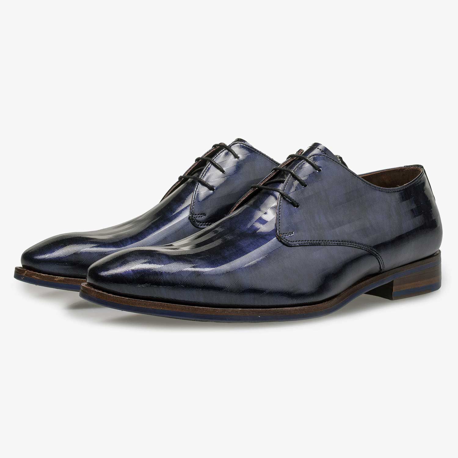 Patent leather deals blue shoes