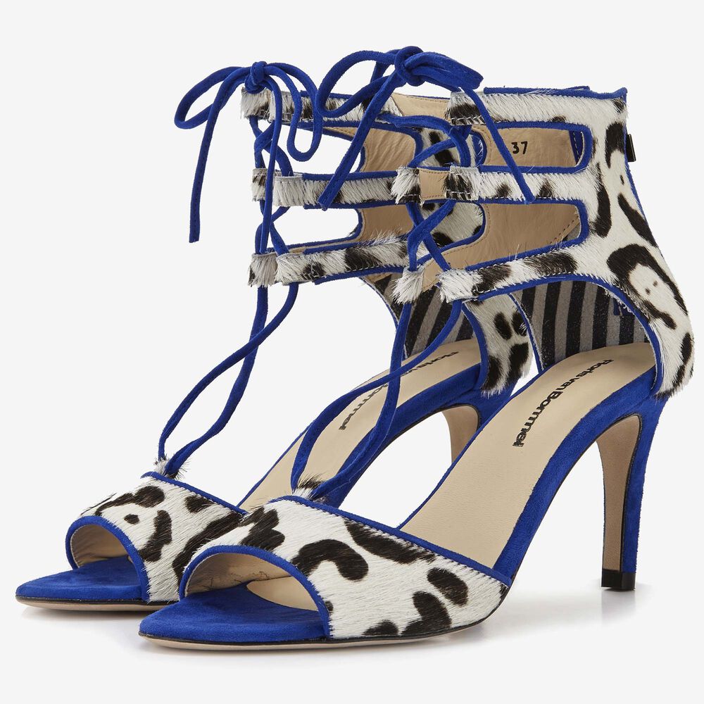 Floris van Bommel animalprint leren dames sandalette