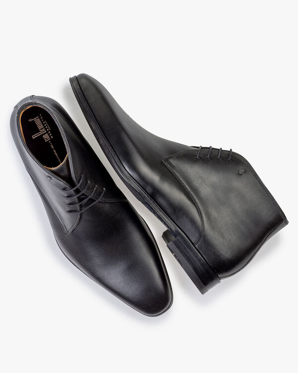 Veterboot kalfsleer zwart