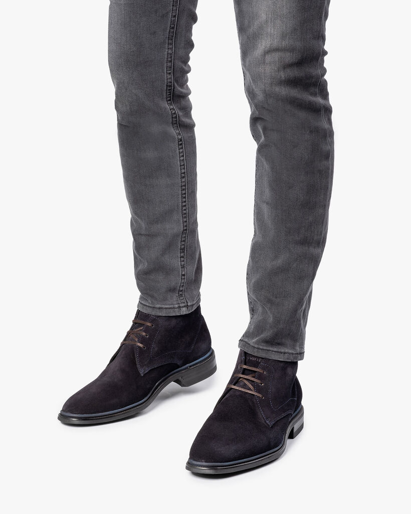 Veterboot su&egrave;de blauw