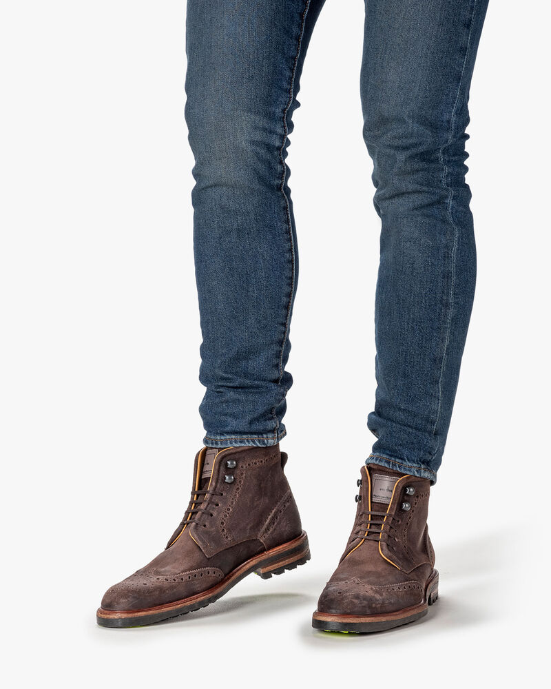 Veterboot su&egrave;de donkerbruin